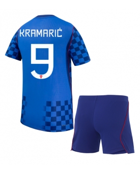 Billige Fotballdrakt Kroatia Andrej Kramaric #9 Replika Bortedraktsett Barn VM 2026 Kortermet (med bukser)